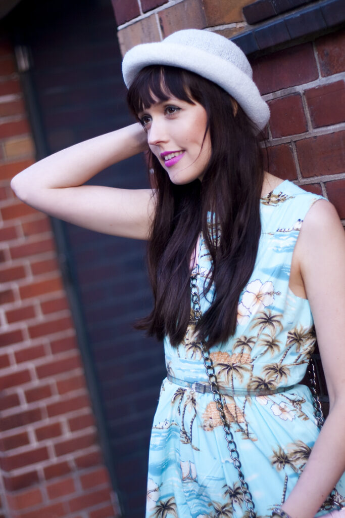 PALM PRINT DRESS