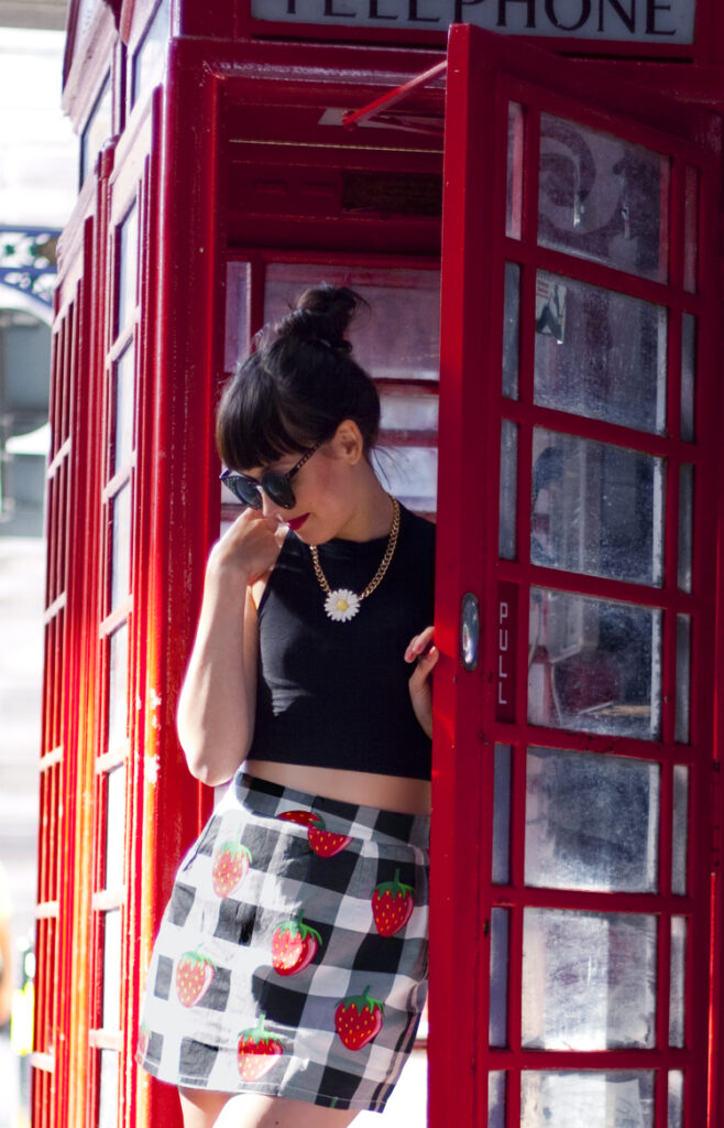 lazy oaf checkered skirt
