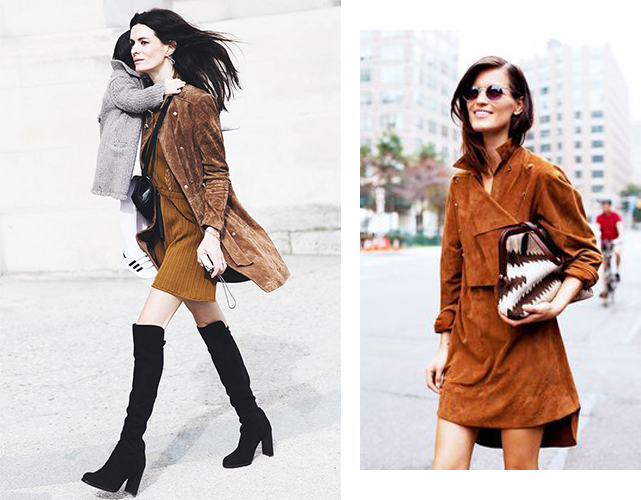 suede trenchcoats